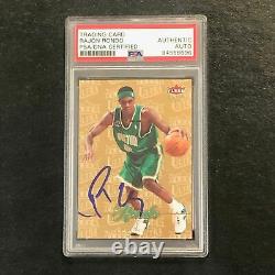 2007-08 Fleer #13 Rajon Rondo Signed Card AUTO PSA/DNA Slabbed Celtics