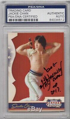 2008 Donruss Americana Jackie Chan Signed Auto Trading Card #101 PSA/DNA Slab