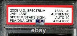 2008 Upper Deck Spectrum of Stars JANI LANE Warrant Signed Card PSA/DNA 10 Slab