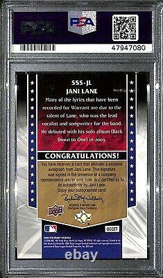 2008 Upper Deck Spectrum of Stars JANI LANE Warrant Signed Card PSA/DNA 10 Slab