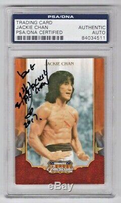 2009 Donruss Americana Jackie Chan Signed Auto Card #1 PSA/DNA Slabbed