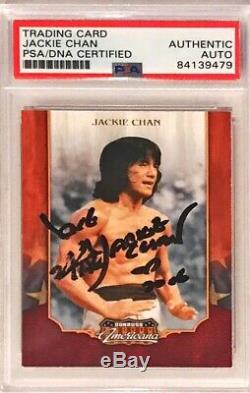 2009 Donruss Americana Jackie Chan Signed Auto Trading Card #1 PSA/DNA Slab
