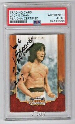 2009 Donruss Americana Jackie Chan Signed Auto Trading Card #1 PSA/DNA Slab