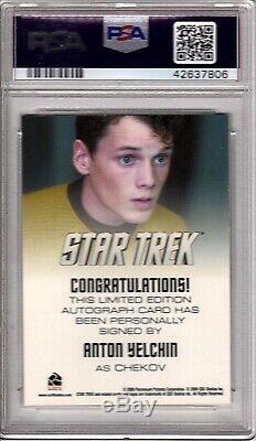 2009 Star Trek ANTON YELCHIN Chekov Signed Autographed Card PSA/DNA Slabbed
