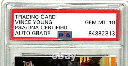 2011 Upper Deck Longhorns VINCE YOUNG Signed Card 71 Auto Graded PSA/DNA 10 Slab