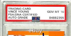 2011 Upper Deck Longhorns VINCE YOUNG Signed Card 94 Auto Graded PSA/DNA 10 Slab