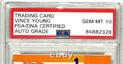 2011 Upper Deck Longhorns VINCE YOUNG Signed Card 94 Auto Graded PSA/DNA 10 Slab