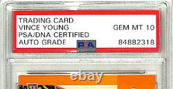 2011 Upper Deck Longhorns VINCE YOUNG Signed Card 95 Auto Graded PSA/DNA 10 Slab