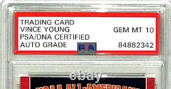 2011 Upper Deck Longhorns VINCE YOUNG Signed Card #AA-VY Graded PSA/DNA 10 Slab