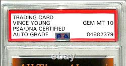 2011 Upper Deck Longhorns VINCE YOUNG Signed Card #ATA-VY Graded PSA/DNA 10 Slab
