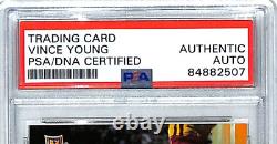 2011 Upper Deck Texas Longhorns Alumni VINCE YOUNG Signed Card #74 PSA/DNA Slab