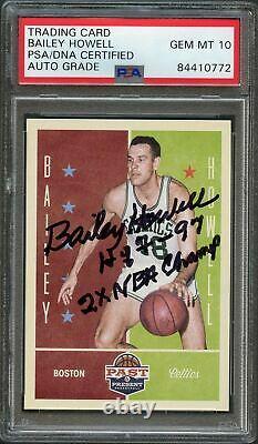 2012-13 Panini Past & Present #99 Bailey Howell Signed Card AUTO 10 PSA/DNA Slab