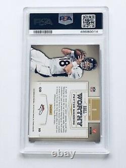 2012 Panini Absolute Peyton Manning Hall Worthy Signed Auto Card PSA DNA Slabbed