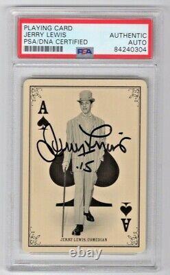 2013 Panini Golden Age Ace Spades Jerry Lewis Signed Auto Card PSA/DNA Slabbed