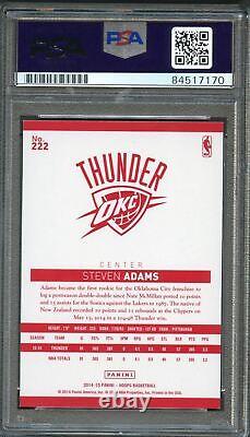 2014-15 NBA Hoops #222 Steven Adams Signed Card Auto PSA/DNA Slabbed Thunder