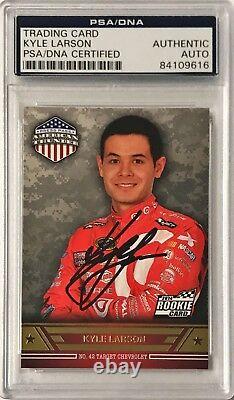 2014 American Thunder Kyle Larson Signed Rookie Auto RC Card PSA/DNA Slabbed