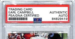 2014 Upper Deck EARL CAMPBELL Signed Auto Longhorns Card #16 PSA/DNA Slabbed