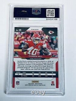 2020 Prizm Tyreek Hill Silver Signed Auto Card PSA DNA Slabbed Mint Chiefs