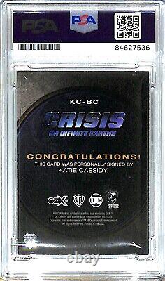 2021 CZX DC Crisis KATIE CASSIDY Black Canary Signed Card #KC-BC PSA/DNA Slabbed