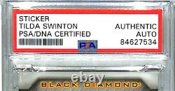 2021 Marvel Black Diamond Plate TILDA SWINTON Signed Card #DP-TS PSA/DNA Slabbed