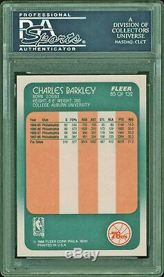 76ers Charles Barkley Authentic Signed 1988 Fleer #85 Auto Card PSA/DNA Slabbed