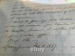 Abraham Lincoln Signed Autographed Handwritten Letter PSA DNA Slabbed 1857 Auto