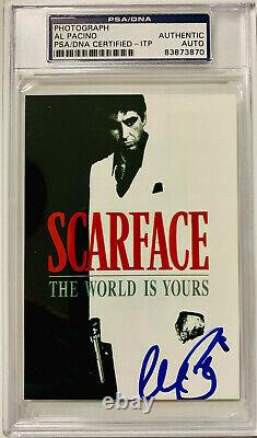Al Pacino Authentic Signed 3.5x5 Scarface Photo PSA DNA ITP Autograph Slabbed