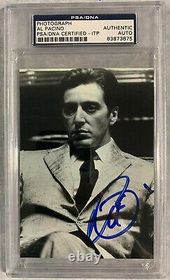 Al Pacino Signed 3.5 x 5 The Godfather Photo PSA DNA ITP Autograph Slabbed