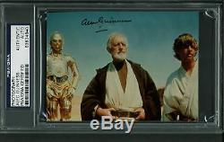 Alec Guinness Star Wars Authentic Signed 3.5x4 7/8 Photo PSA/DNA Slabbed