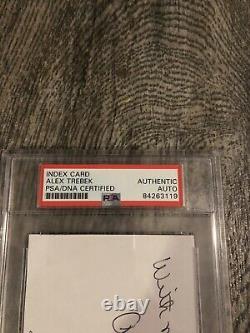 Alex Trebek Signed Cut Jeopardy Psa/dna Slabbed Encapsulated Coa Rare! What Is