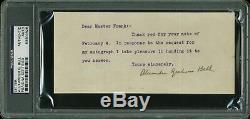 Alexander Graham Bell Authentic Signed 3.25x7 Letter Autographed PSA/DNA Slabbed