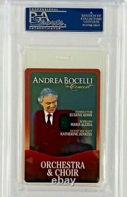 Andrea Bocelli Signed Orchestra And Choir Pass PSA DNA ITP Slab