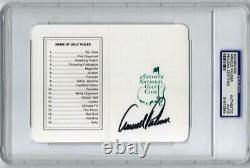 Arnold Palmer Golf signed Masters Scorecard PSA/DNA slabbed