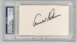Arnold Palmer Golfer signed 3x5 Index Card PSA/DNA Slabbed auto
