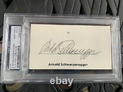 Arnold Schwarzenegger Autographed Signed Cut Card PSA DNA Slabbed Terminator