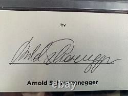 Arnold Schwarzenegger Autographed Signed Cut Card PSA DNA Slabbed Terminator