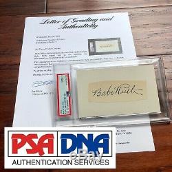 BABE RUTH PSA/DNA Mint 9 Graded Autograph Encapsulated Signed Slabbed Yankee