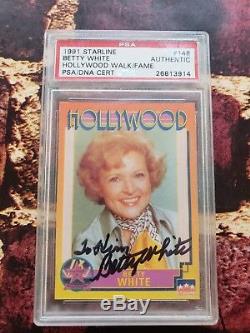 BETTY WHITE Signed 1991 Starline Hollywood Card Autograph Auto PSA/DNA Slabbed