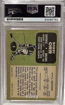 BOBBY ORR 1970-71 Topps Signed Auto Autographed Boston Bruins PSA/DNA Slab