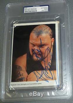 Bam Bam Bigelow Signed Magazine Photo WWE PSA/DNA COA Slab Auto'd Autograph ECW