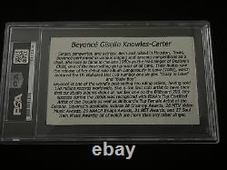 Beyonce Knowles signed 3x5 Custom Card Cut PSA DNA Slabbed Rare Auto C2370