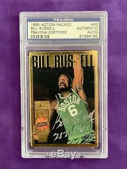 Bill Russell Signed Auto Slabbed Card PSA/DNA 81996195