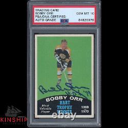 Bobby Orr signed 1970-71 O-Pee-Chee Hart Trophy Card PSA DNA Slabbed Auto C1302