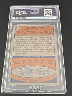 Bobby Orr signed 1974 Topps Trading Card PSA DNA Slabbed Auto 10 #100 HOF C868