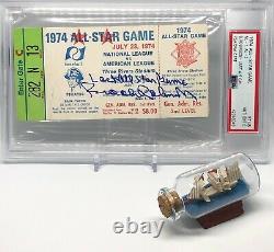 Brooks Robinson signed 1974 All Star Game Ticket PSA DNA Slabbed Last ASG C251