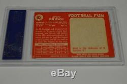 Browns Jim Brown HOF 71 Signed Card 1958 Topps RC #62 PSA / DNA Slabbed GEM MT