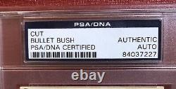 Bullet Joe Bush Signed CUT PSA/DNA Slabbed Autographed 7.5x4.5 Case