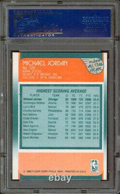 Bulls Michael Jordan Authentic Signed 1988 Fleer #120 Card PSA/DNA Slabbed