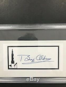 Buzz Aldrin signed Book Plate Cut PSA/DNA Autograph Apollo NASA Moon Walker Slab