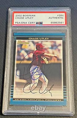 CHASE UTLEY signed auto autographed 2002 Bowman Rookie Card PSA DNA Slabbed